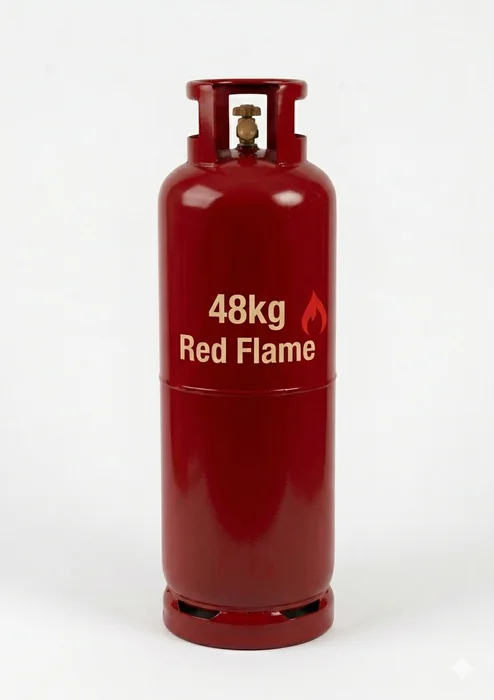 48 kg LPG gas cylinder refill Pinelands, free same-day delivery from Red Flame Gas Supplier Woodstock